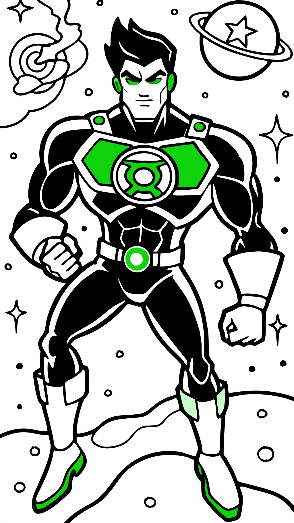 green lantern coloring page